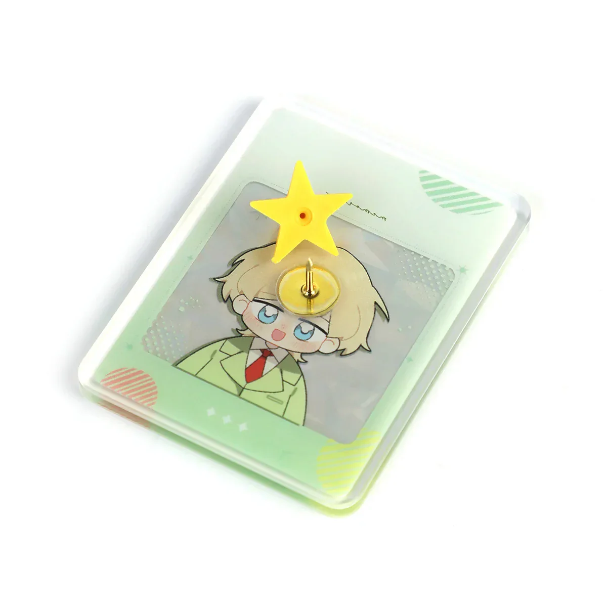 Custom Cold Foil Stamping Glitter Holographic Acrylic Pins - Image 2